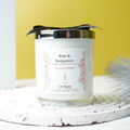 Bougie "Rose et Bergamote" en Quartz Rose