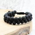 Bracelet "Reconstruction" en Pierre de Lave - Homme