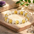 Bracelet "Anti-Fatigue" Mix en Citrine et Cristal de Roche