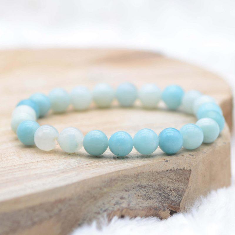 Bracelet Bouddha En Amazonite Véritable 6mm - Pierre Naturelle Pour Enfants, Extensible 13-15cm