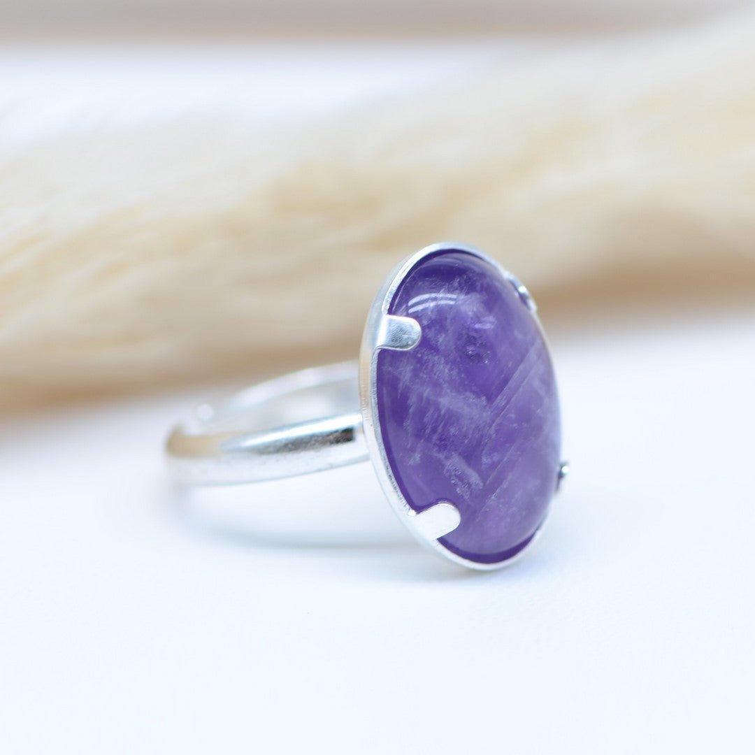 Bague Améthyste Justine - Argent 925 - France Minéraux Bague Améthyste Justine - Argent 925 - France Minéraux