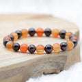 Bracelet "Confiance en soi" Mix en Cornaline et Grenat