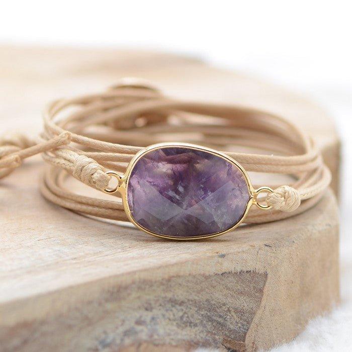 Bracelet Boho "Force et Sagesse" - lespierresdubienetre