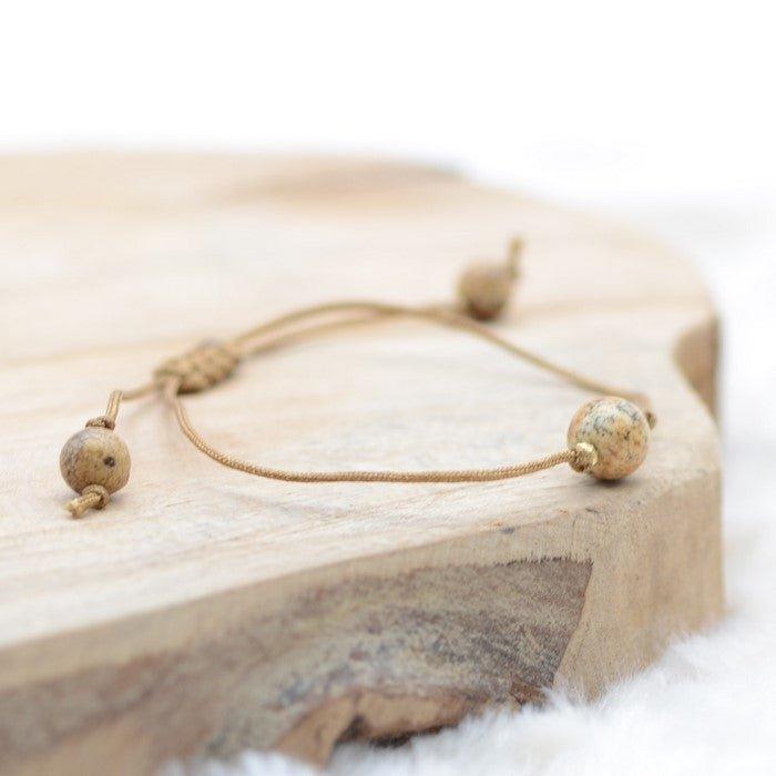 Bracelet Boho "Perle de Soulagement" en Jaspe - lespierresdubienetre
