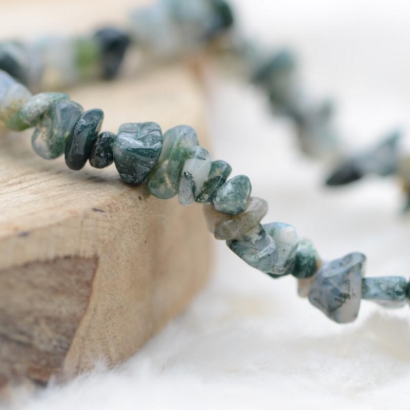 Bracelet "Courage" en Agate Mousse Chip - lespierresdubienetre