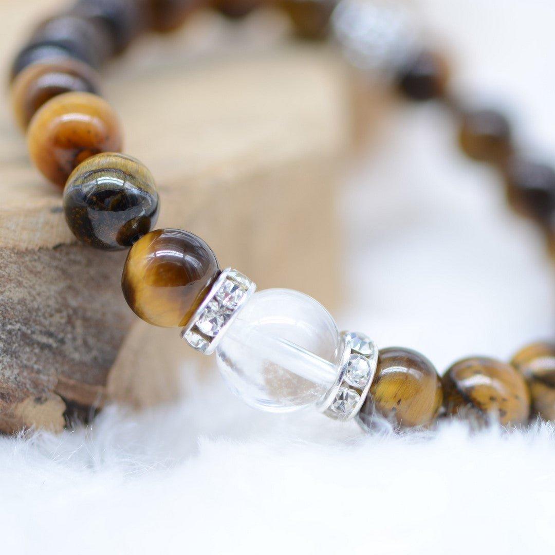 Bracelet Cristal "Confiance" en Oeil-de-Tigre - lespierresdubienetre