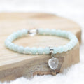 Bracelet "Féminité" en Pierre de Lune (Coeur en Quartz)