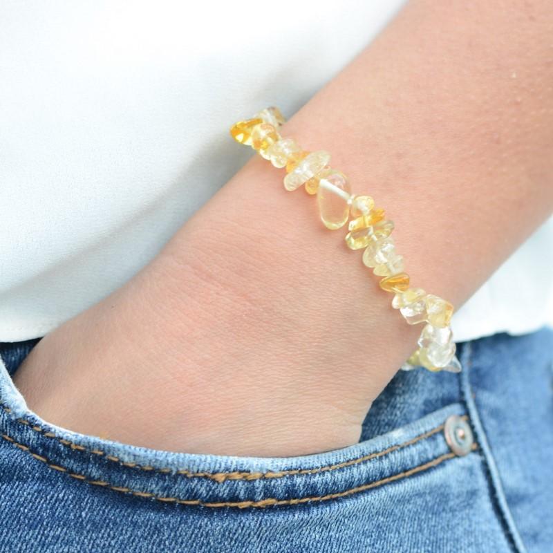 Bracelet "Réussite" en Citrine Chip - lespierresdubienetre