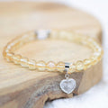 Bracelet "Réussite" en Citrine ( Cœur en quartz )