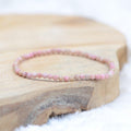 Bracelet "Soin" en Rhodonite à facettes