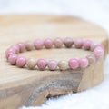 Bracelet "Soin" en Rhodonite D'Australie