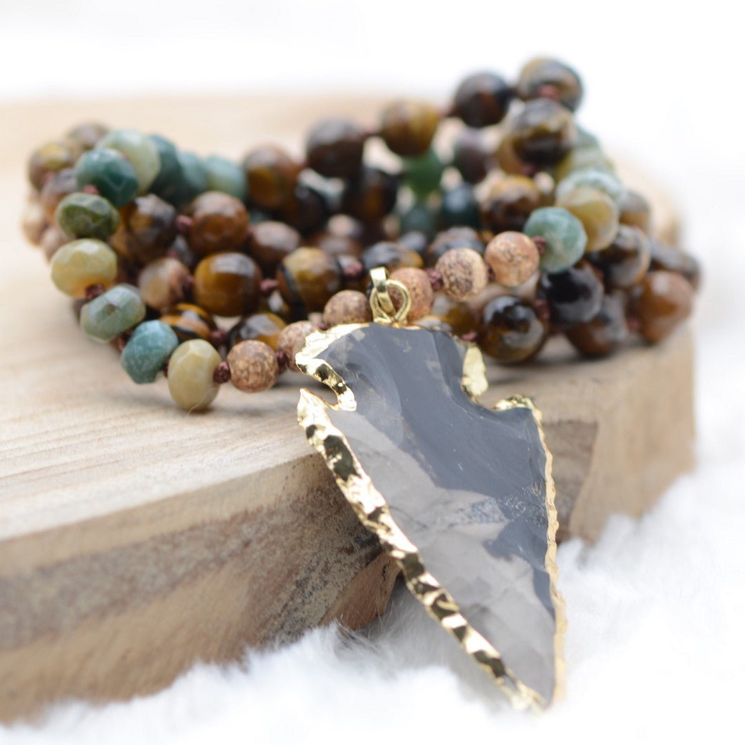 Collier Boho "Esprit de Terre" - lespierresdubienetre