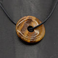 Pendentif Donut "Confiance" en Oeil de Tigre