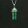Pendentif "Paix" Pointe en Malachite
