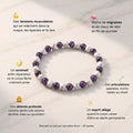 Bracelet "Anti-douleurs" en Howlite & Améthyste