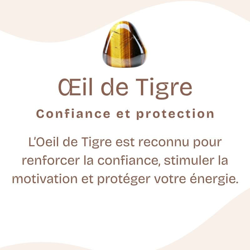 Pendentif "Confiance" en Oeil de Tigre Ref : Odt7