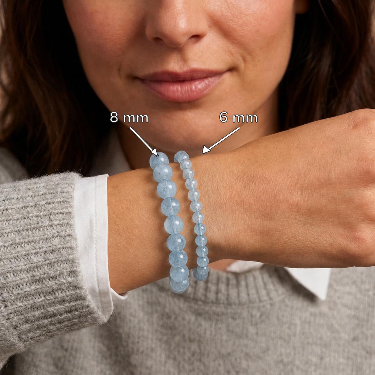Bracelet "Bonheur" en Aigue-Marine