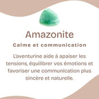 Bracelet "Apaisement" en Amazonite du Brésil (Coeur en Quartz)