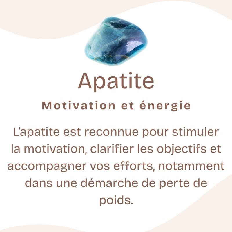 Bracelet "Motivation" en Apatite Bleue Chip