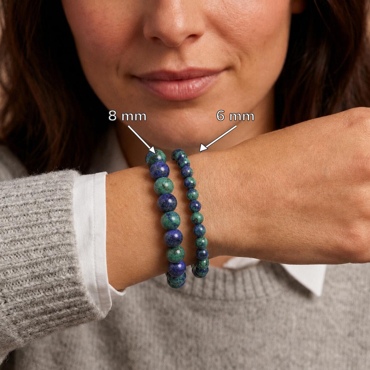 Bracelet "Libération" en Azurite-Malachite