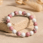 Bracelet "Ménopause" Mix en Rhodonite & Howlite