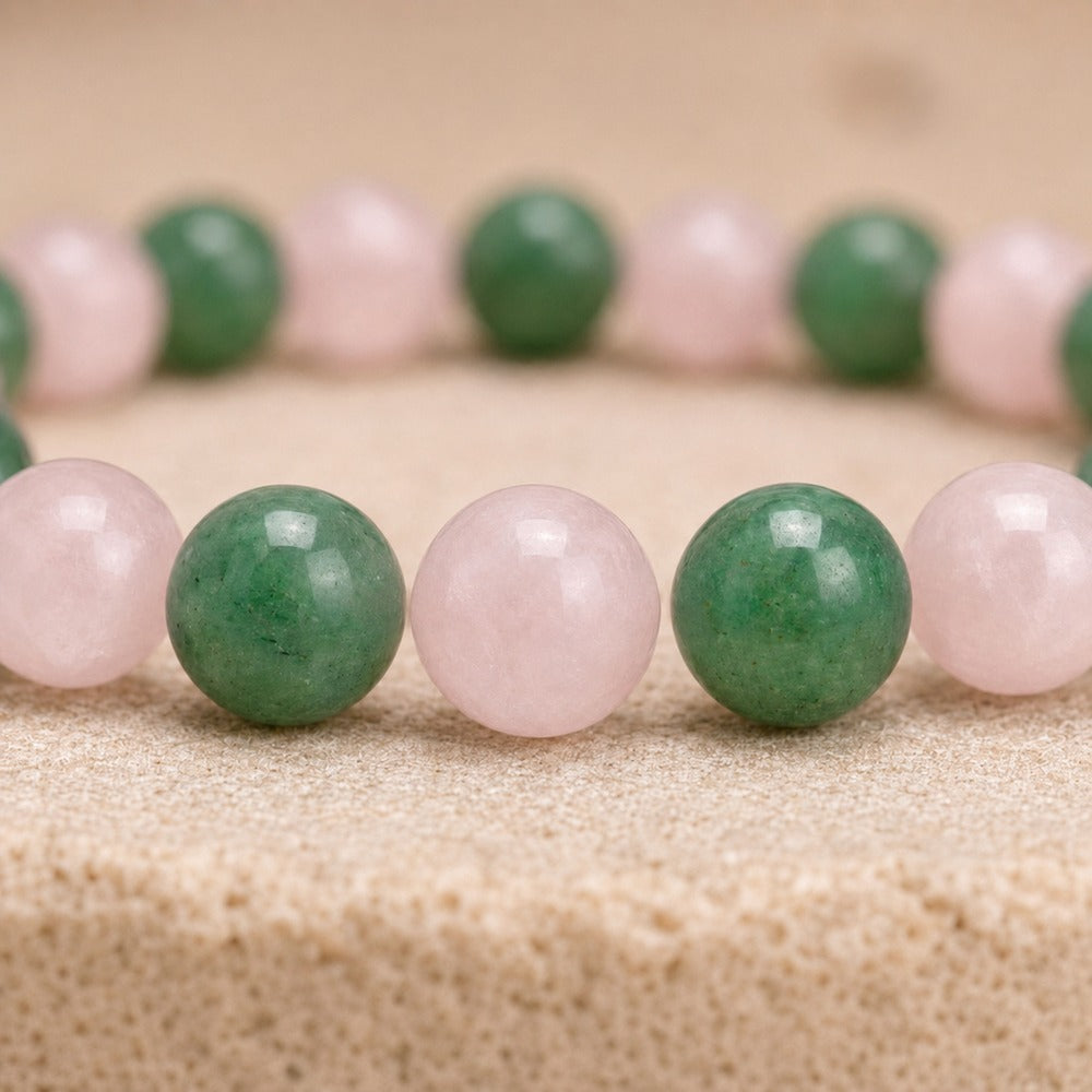 Bracelet "Bien-Être" Mix en Quartz Rose et Aventurine