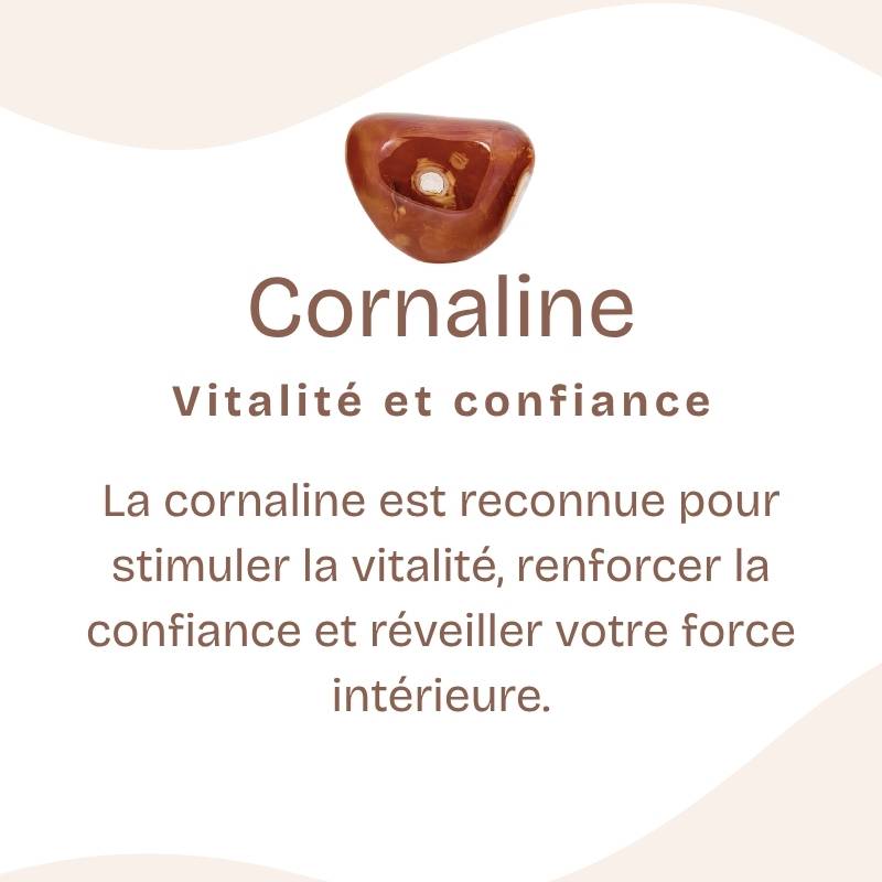 Bracelet roulé "Ancrage Doux" en Cornaline