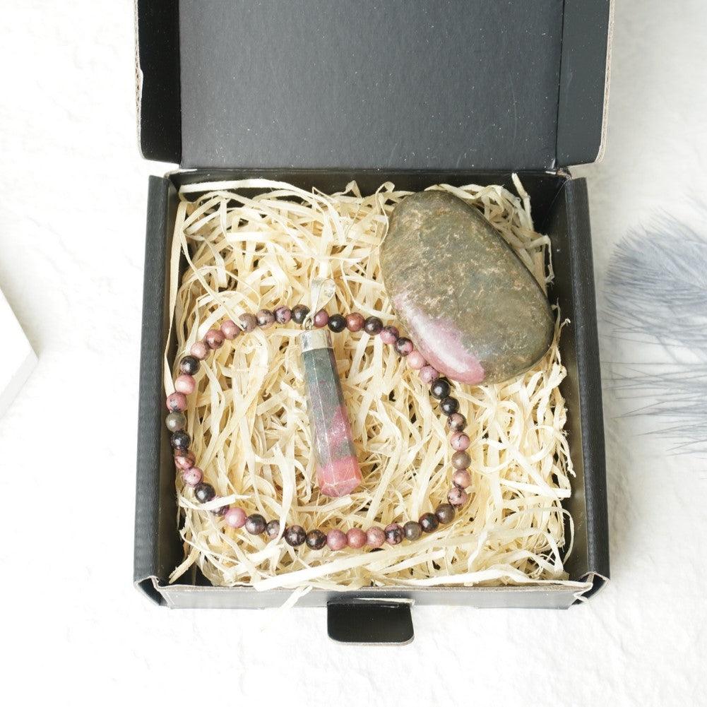 Pack "Amour" en Rhodonite - lespierresdubienetre