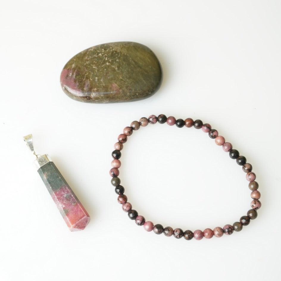 Pack "Amour" en Rhodonite - lespierresdubienetre