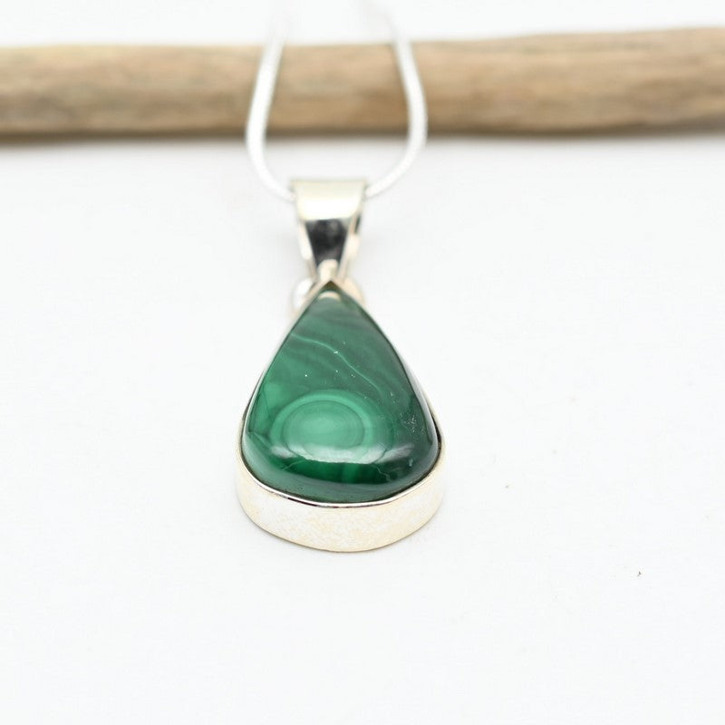 Pendentif "Paix" Malachite et Argent 925 : Mala7