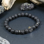 Bracelet Homme Pierre de Lave - Ancrage et Vitalité Marin