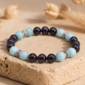 Bracelet "Anti-Fatigue" en Grenat & Amazonite