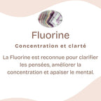 Bracelet "Concentration" Coeur en Fluorine