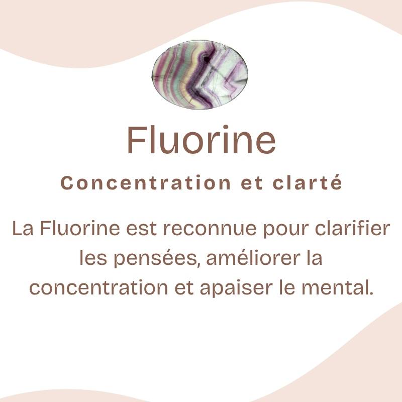 Bracelet "Concentration" Coeur en Fluorine