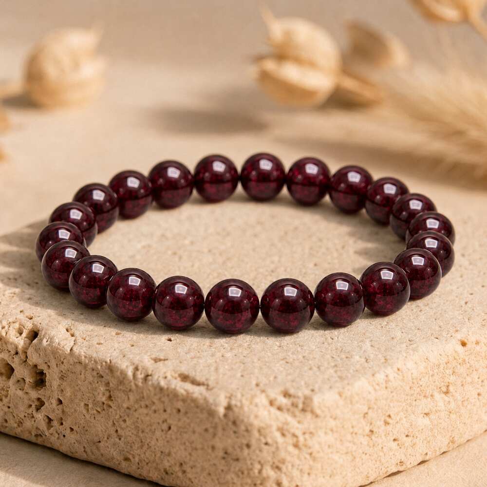 Bracelet "Assurance" en Grenat