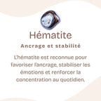 Pierre roulée "Dissipation" en Hématite (Lot de  40-45g)
