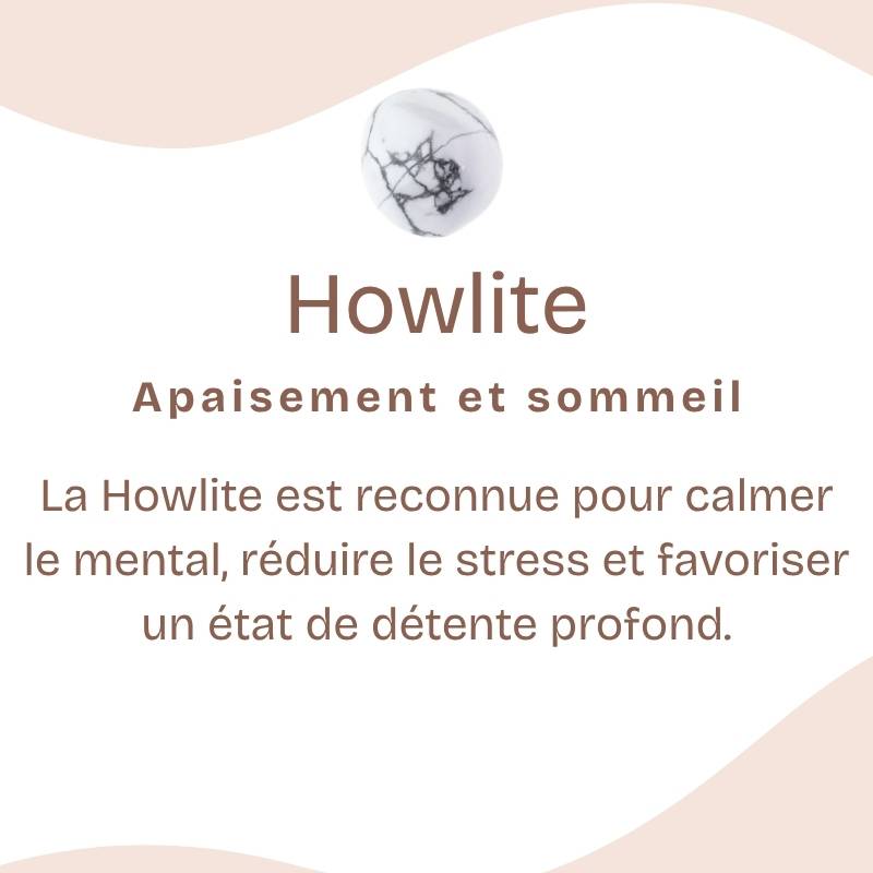 Bracelet "Patience" en Howlite (Cœur en Quartz)