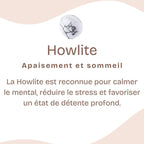 Bracelet "Patience" en Howlite (Cœur en Quartz)