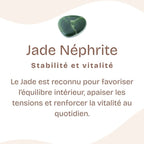 Pierre roulée "Méditation" en Jade Nephrite (Lot de 2 pièces )