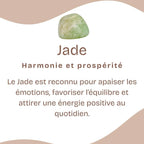 Bracelet "Sérénité" en Jade (Coeur en Quartz)