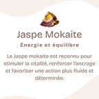Pierre roulée "Soulagement et Protection" en Jaspe Mokaïte (Lot de 45-50g)