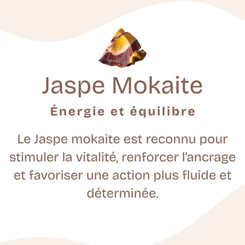 Pierre roulée "Soulagement et Protection" en Jaspe Mokaïte (Lot de 45-50g)