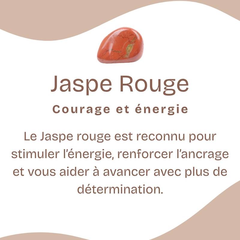 Pendentif "Protecteur" en Jaspe Rouge Roulée