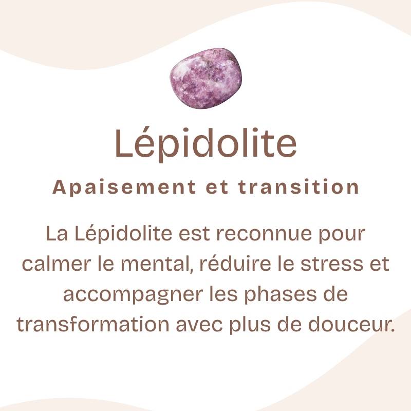 Bracelet "Éveil" en Lépidolite