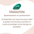 Boucles d'oreilles "Paix" en Malachite (Argent 925)