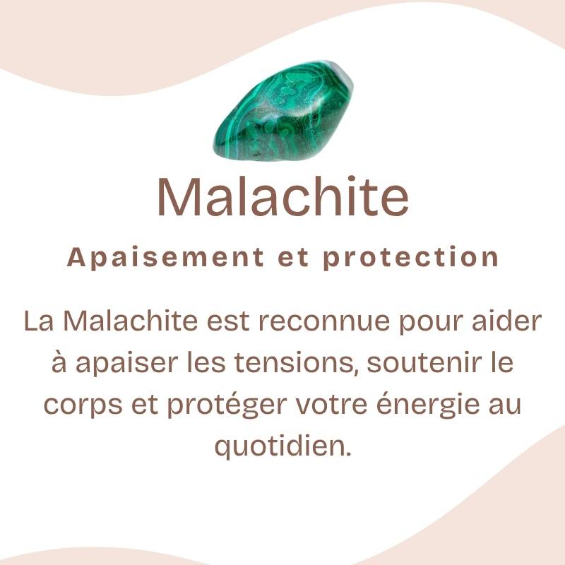 Boucles d'oreilles "Paix" en Malachite (Argent 925)