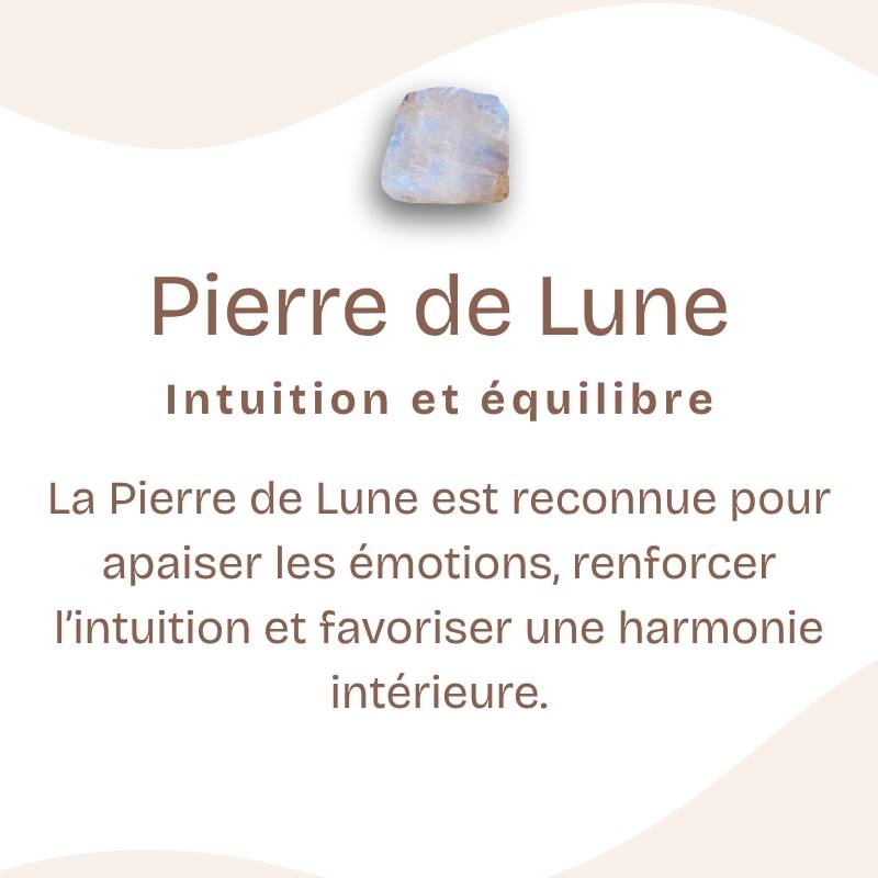 Bracelet Chip "Féminité" en Pierre de Lune Grise