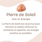 Bracelet "Optimisme" en Pierre de Soleil (Cœur en Quartz)