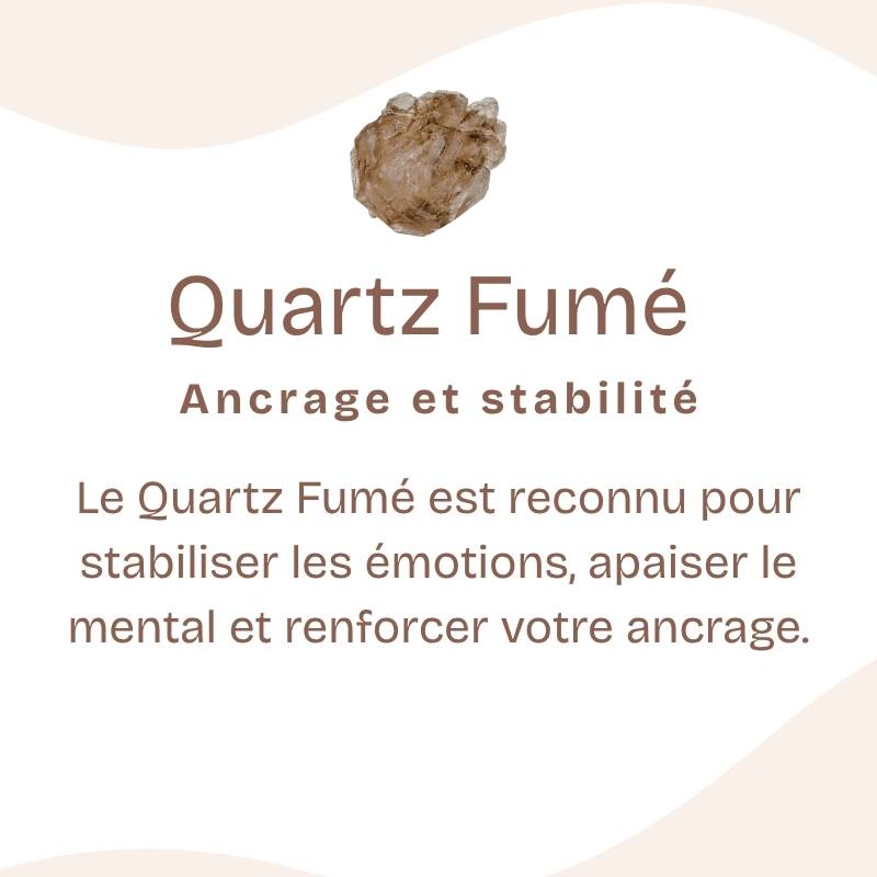 Bracelet "Lucidité" en Quartz Fumé à facettes