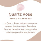 Boucles d'oreilles "Amour" en Quartz Rose Goutte (Argent 925)